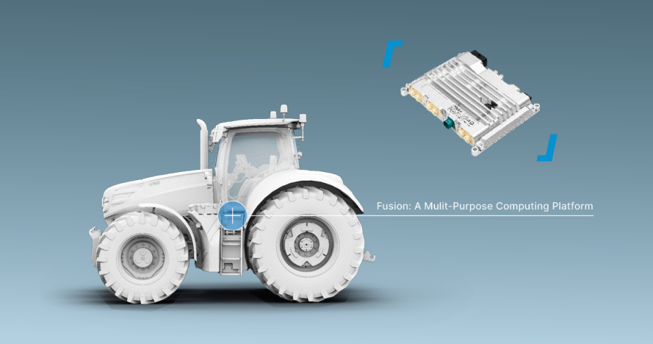 Fusion with a tractor to show its position in the vehicle