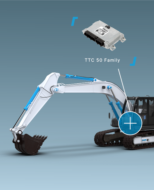 TTC Family in an excavator